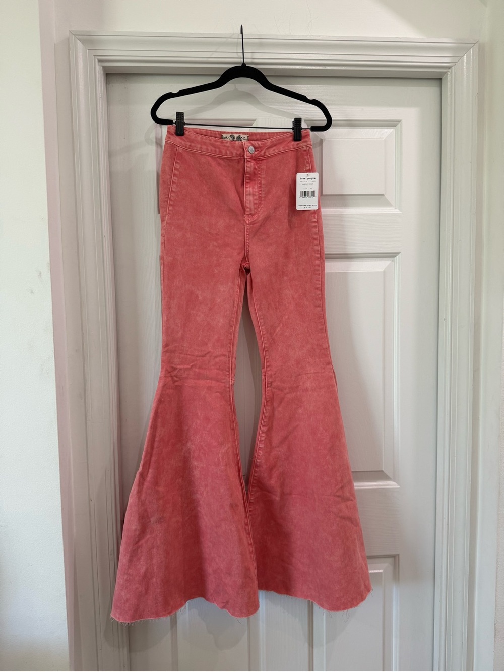 We The Free Coral Pink Flare Jeans